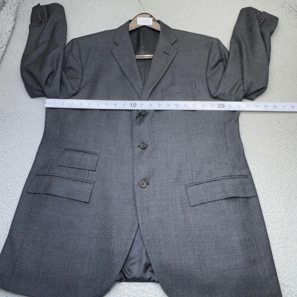Polo Ralph Lauren Blazer Mens 44R Gray Extrafine Wool Sport Coat Jacket Italy 3B